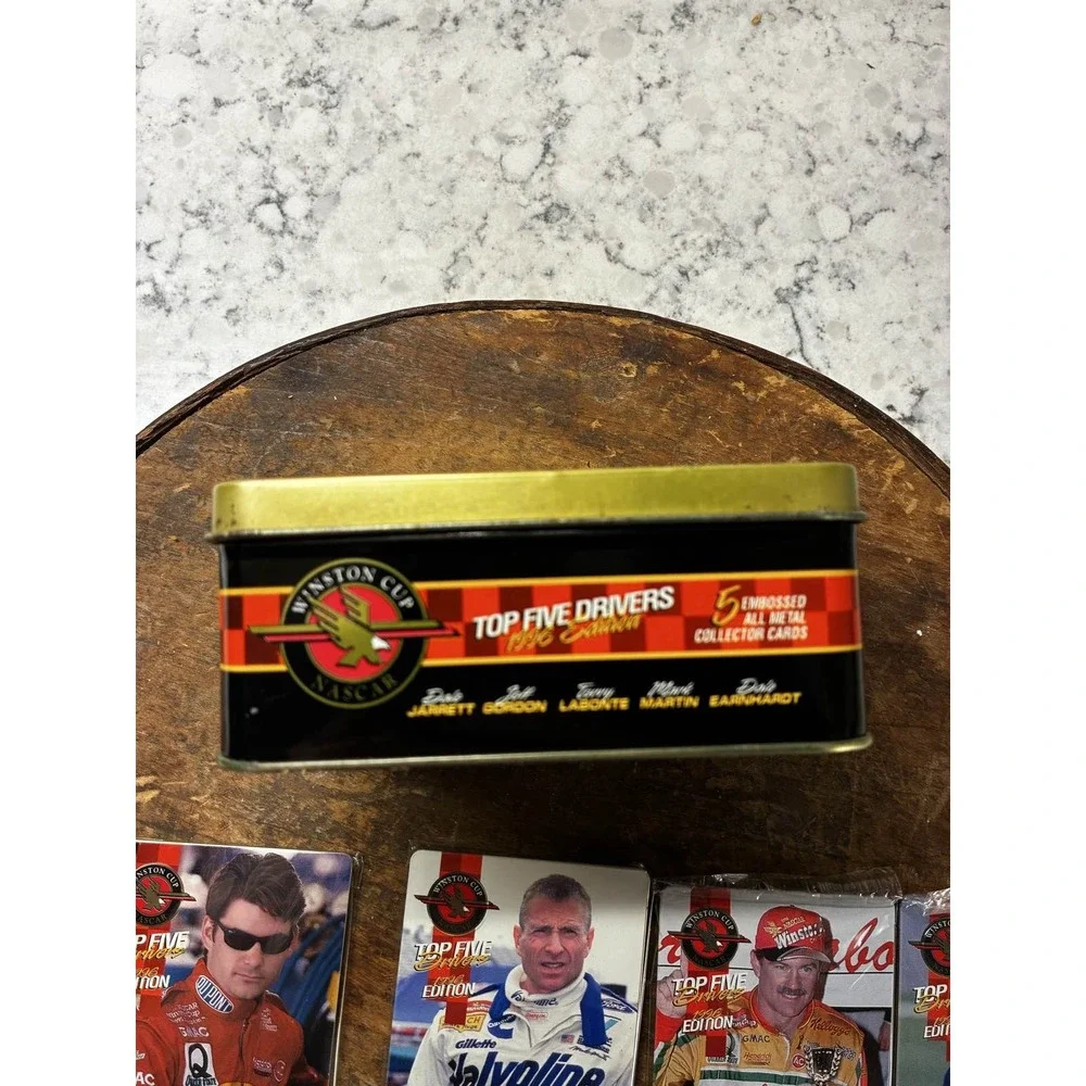 1996 NASCAR Winston‎ Cup 5 Drivers Metal Cards Tin